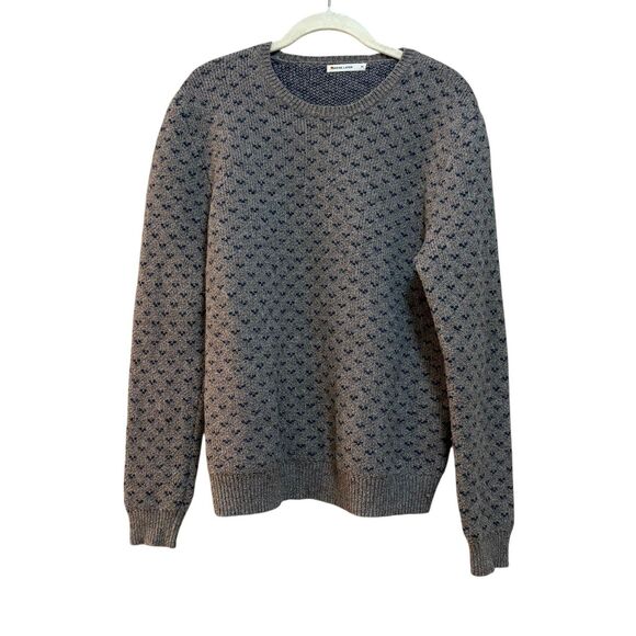 Marine Layer Sweater Mens Medium Gray Blue Crewneck Knit Wool Blend Pullover - Picture 1 of 5